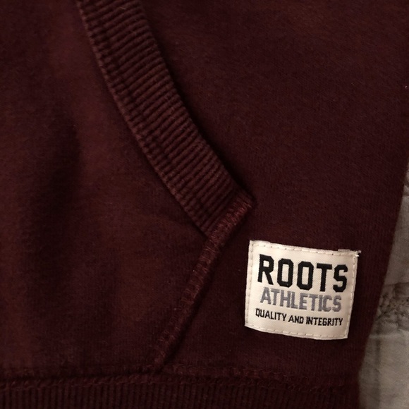 Burgundy Roots Full Zip Hoodie With Thumb Holes - Picture 2 of 7
